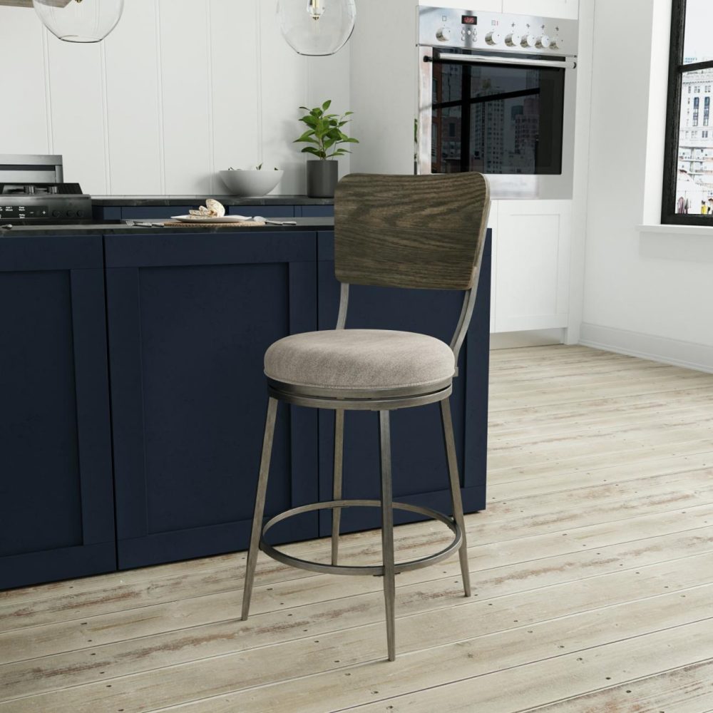 Seating | Garren Metal Stool Kitchen & Dining Rubbed Pewter