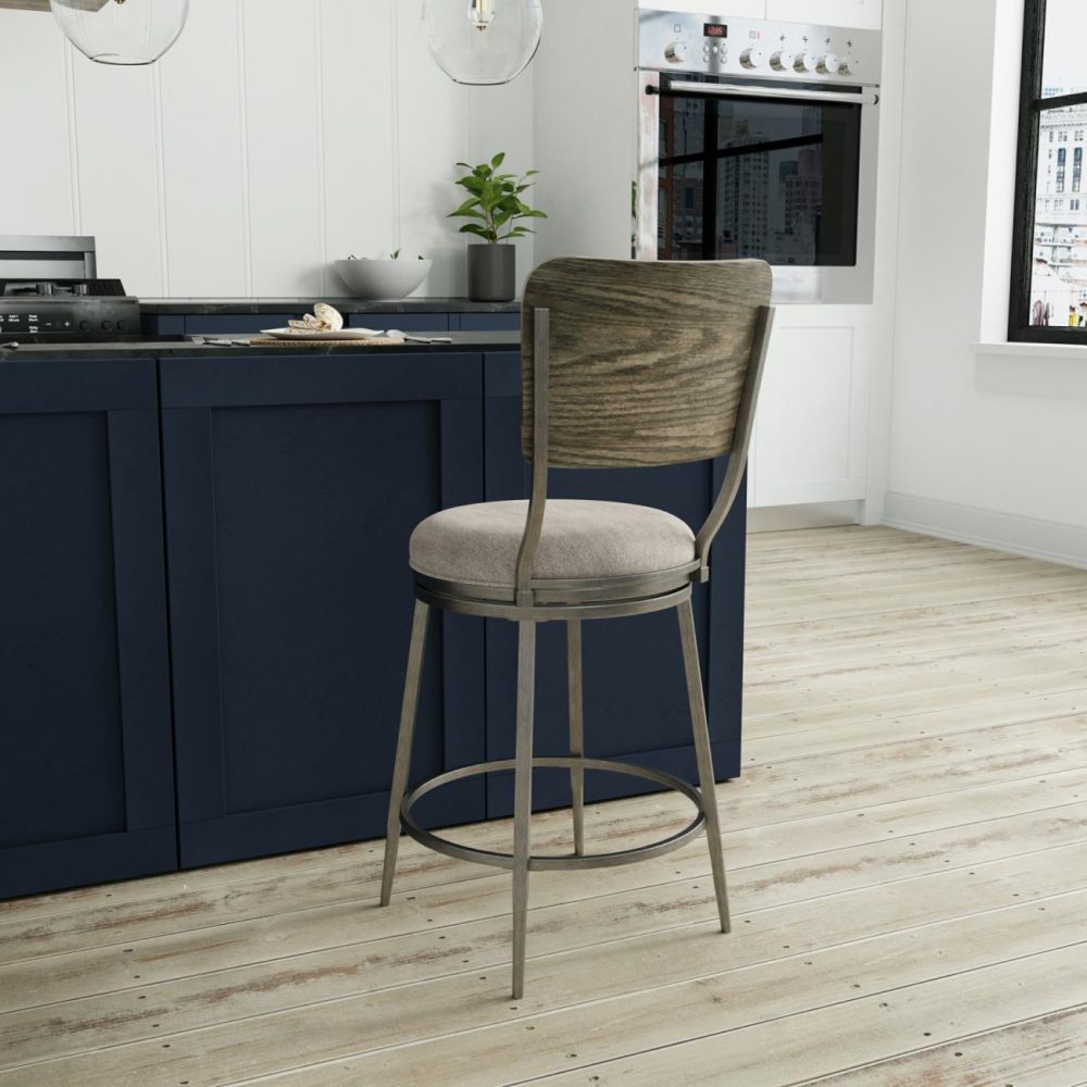 Seating | Garren Metal Stool Kitchen & Dining Rubbed Pewter