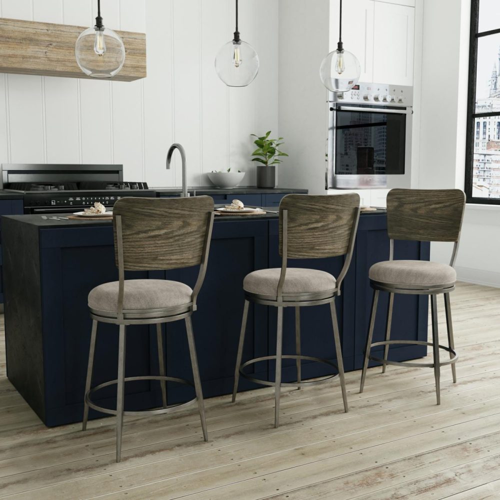 Seating | Garren Metal Stool Kitchen & Dining Rubbed Pewter