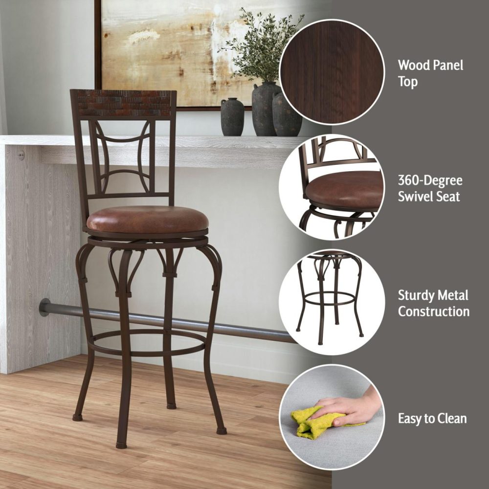 Seating | Granada Metal Stool Kitchen & Dining Dark Chestnut