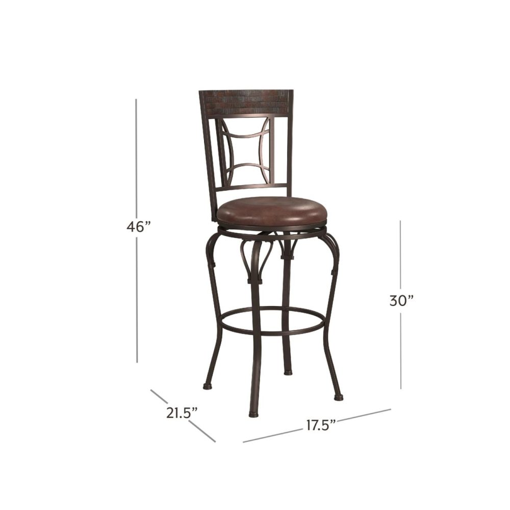 Seating | Granada Metal Stool Kitchen & Dining Dark Chestnut