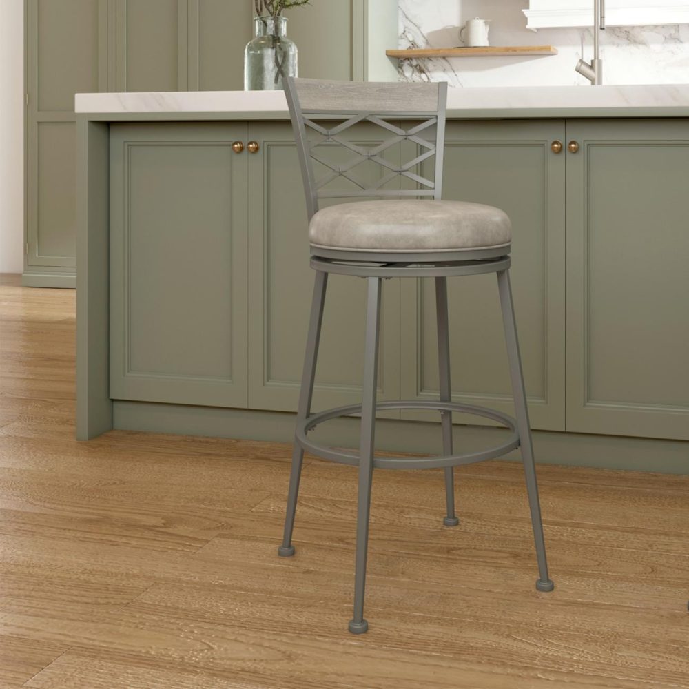 Seating | Hutchinson Metal Stool Kitchen & Dining Pewter