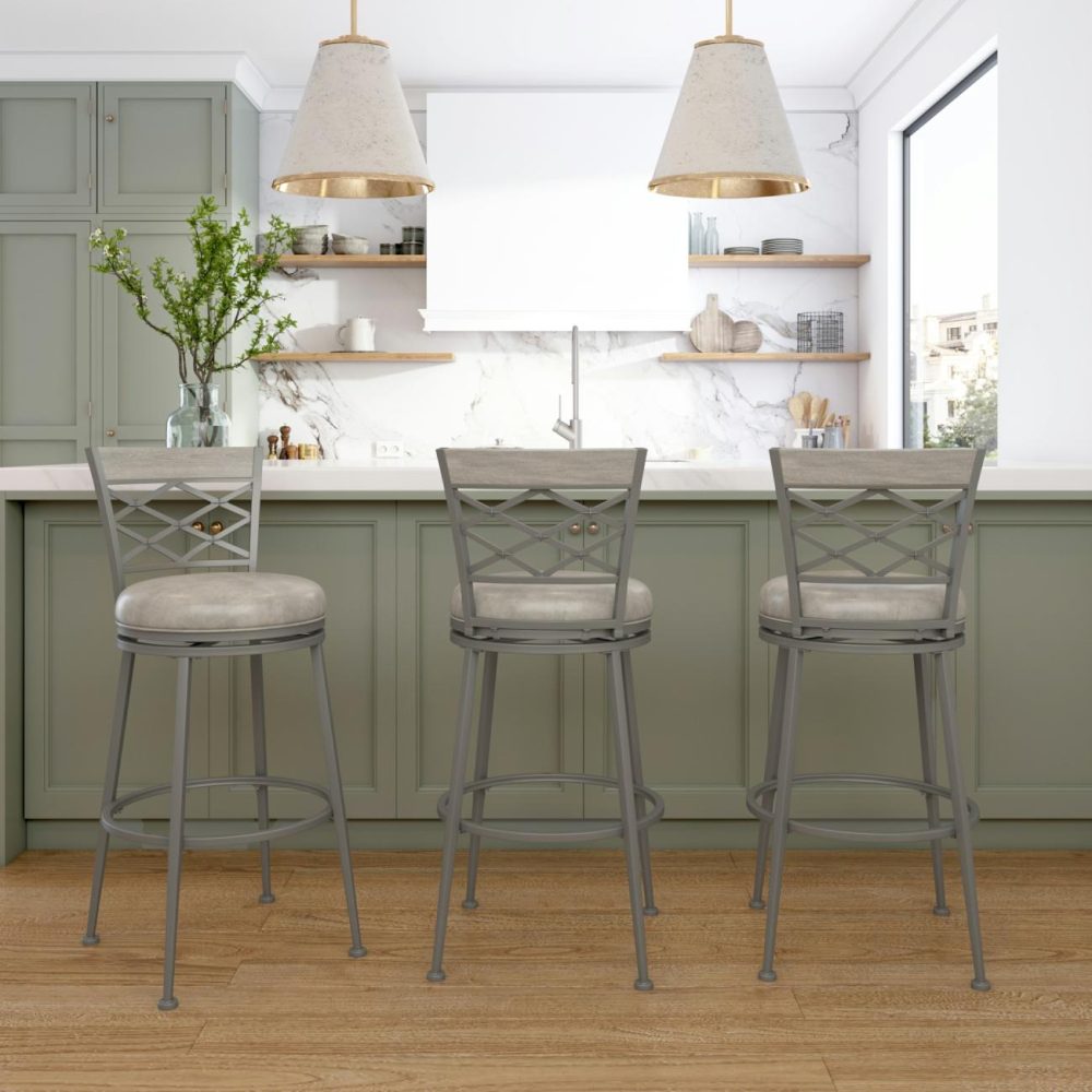 Seating | Hutchinson Metal Stool Kitchen & Dining Pewter