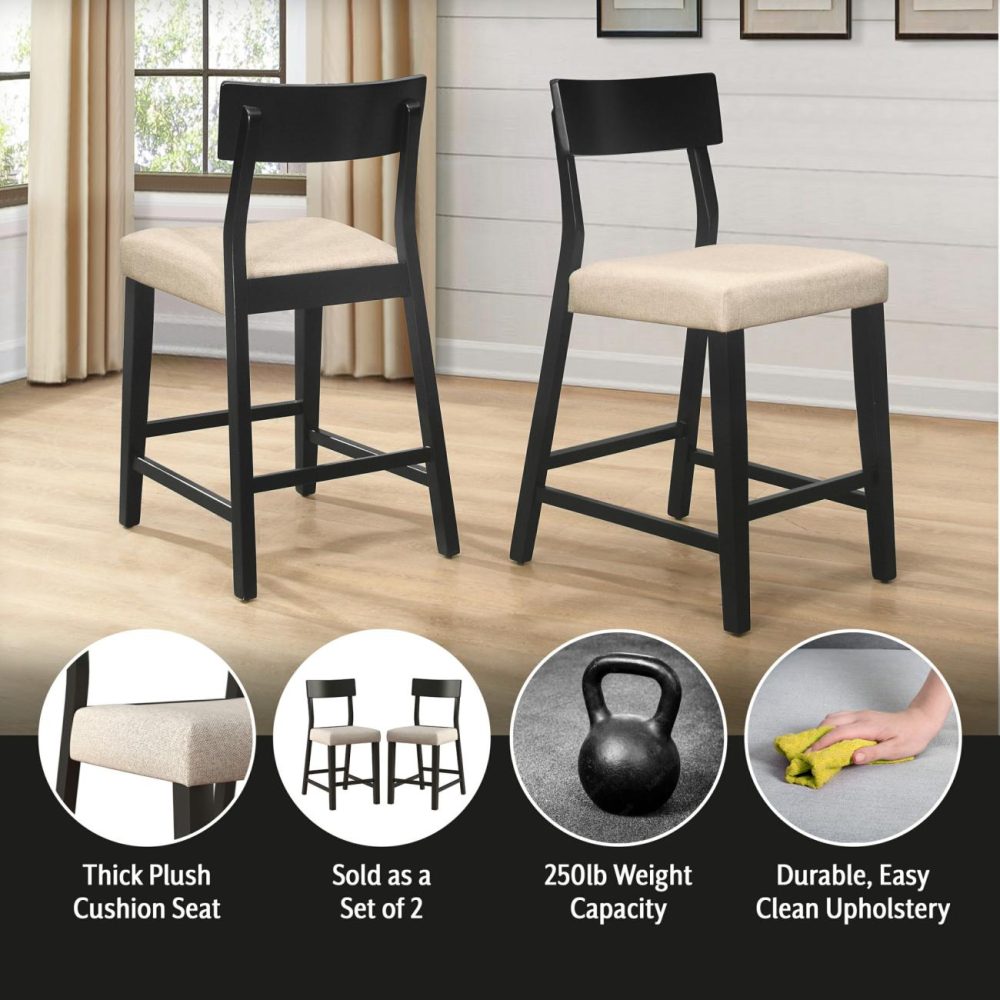 Seating | Knolle Park Wood Dining Set Kitchen & Dining Black Oak