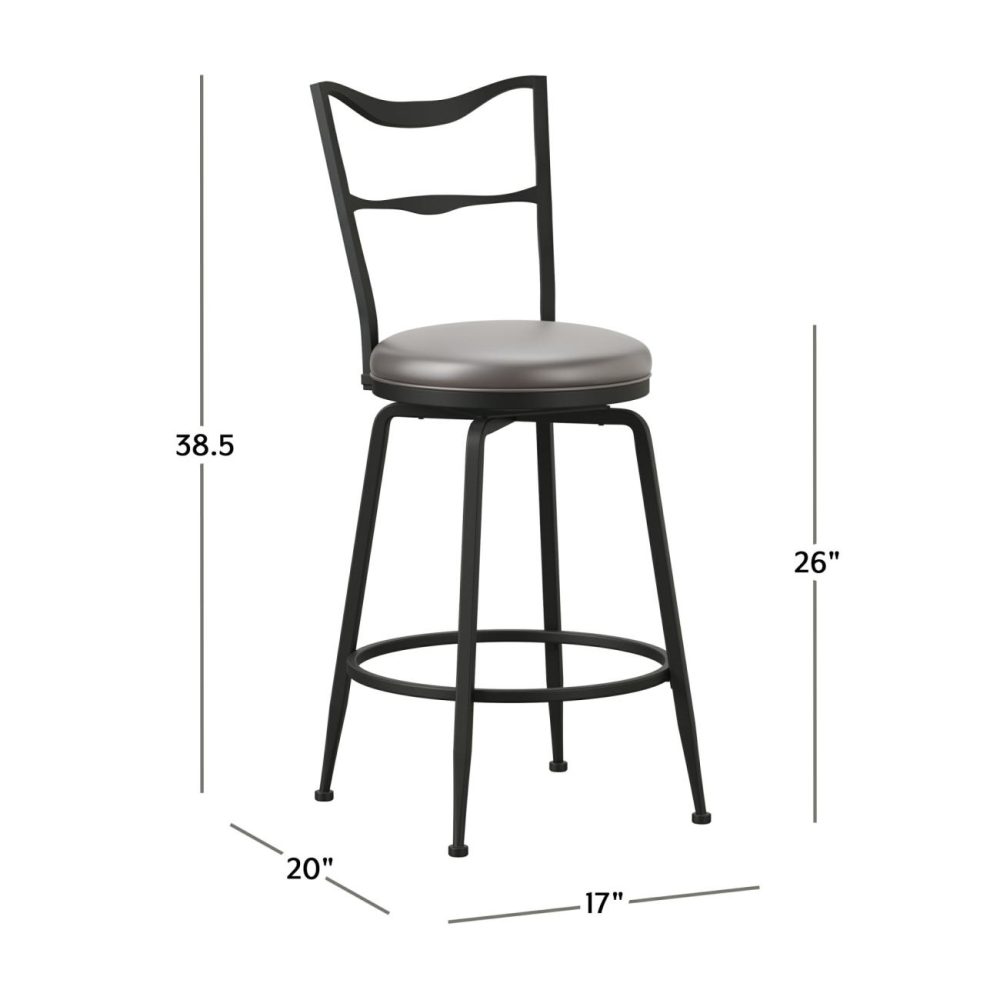 Seating | Larimore Metal Stool Kitchen & Dining Black