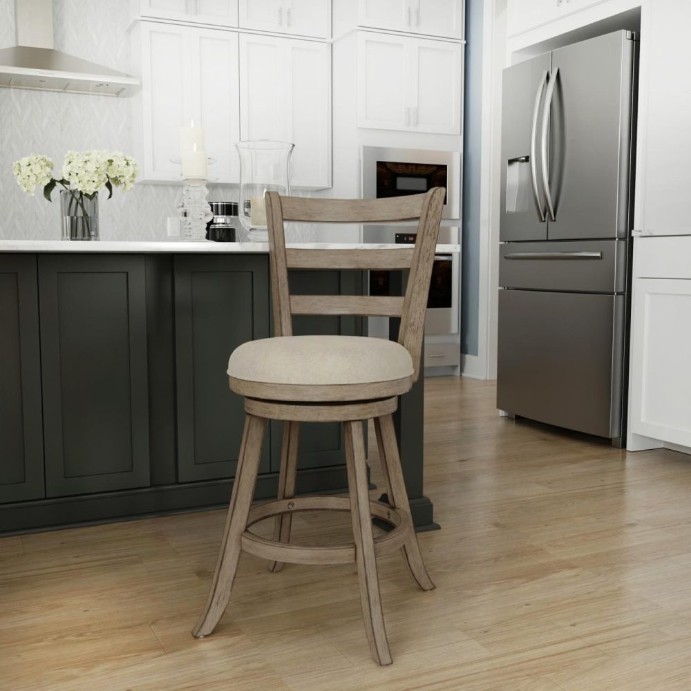 Seating | Laymon Wood Stool Kitchen & Dining Gray Brown