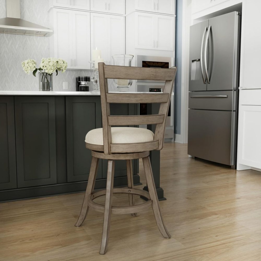 Seating | Laymon Wood Stool Kitchen & Dining Gray Brown