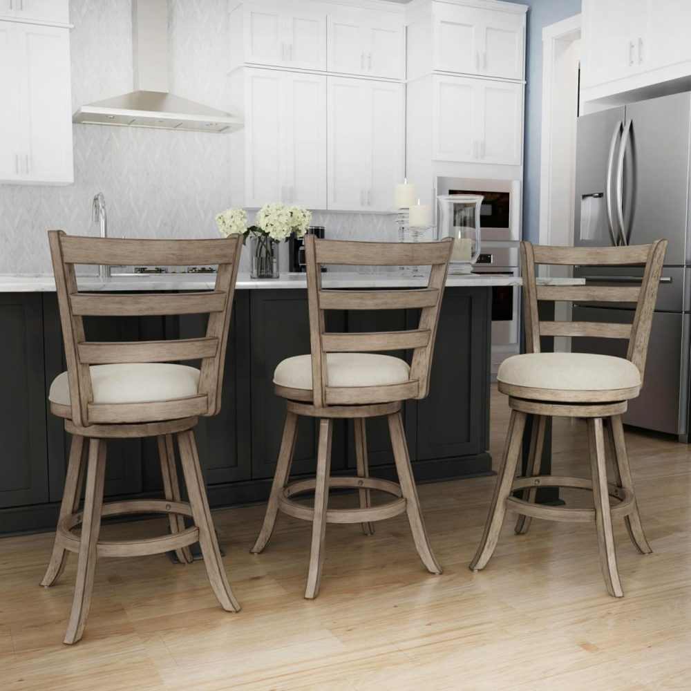 Seating | Laymon Wood Stool Kitchen & Dining Gray Brown