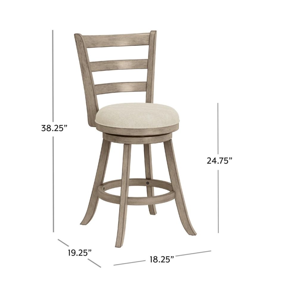 Seating | Laymon Wood Stool Kitchen & Dining Gray Brown