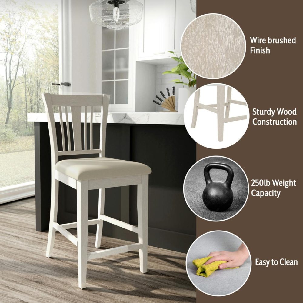 Seating | Pebblebrook Wood Stool Kitchen & Dining Seating