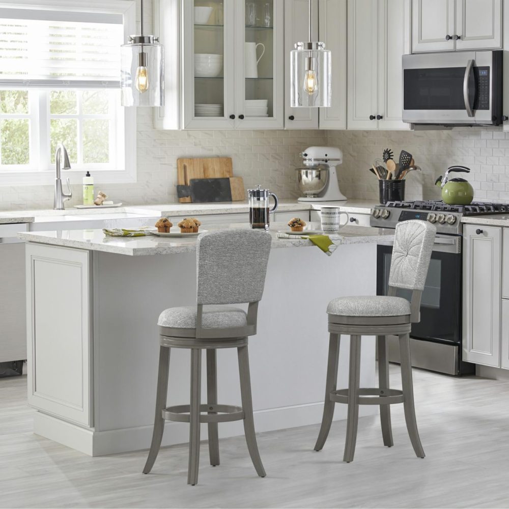 Seating | Santa Clara Ii Wood Stool Kitchen & Dining Antique Gray