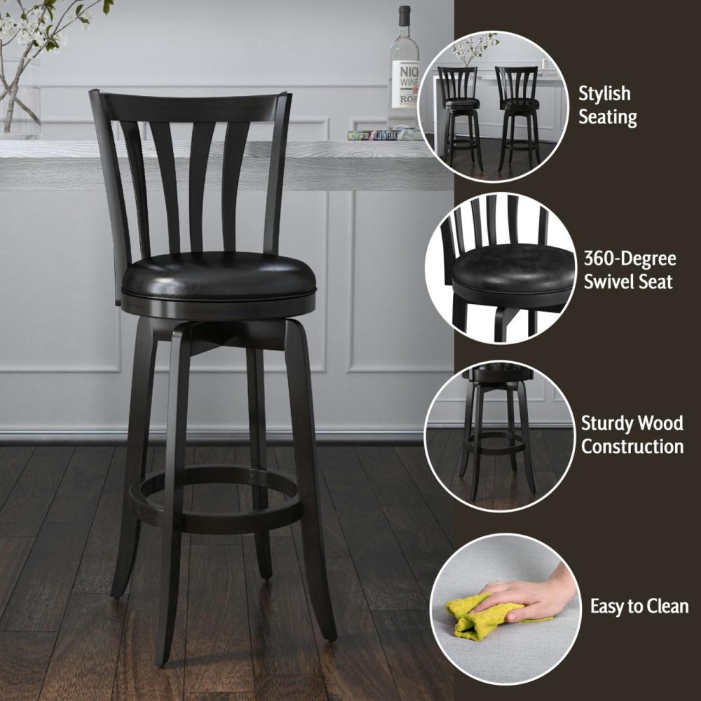 Seating | Savana Wood Stool Kitchen & Dining Black