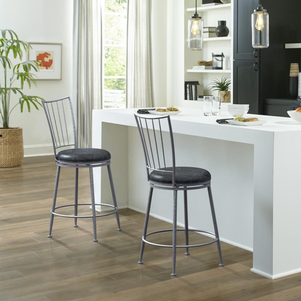 Seating | Slemmons Metal Stool Kitchen & Dining Gray