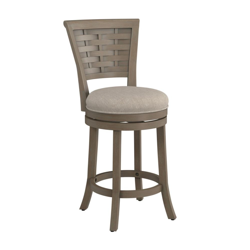 Seating | Thredson Wood Stool Kitchen & Dining Light Antique Gray wash