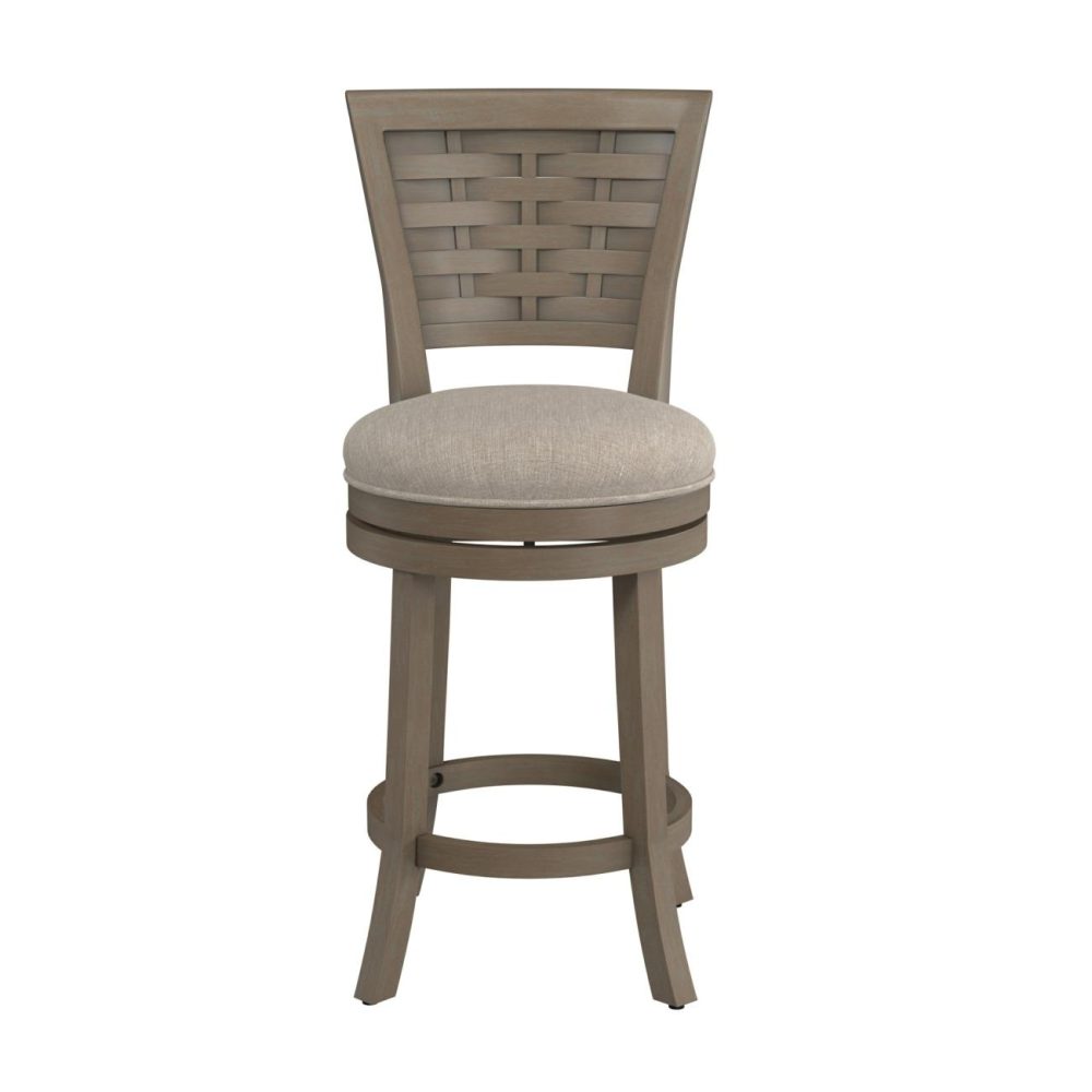 Seating | Thredson Wood Stool Kitchen & Dining Light Antique Gray wash