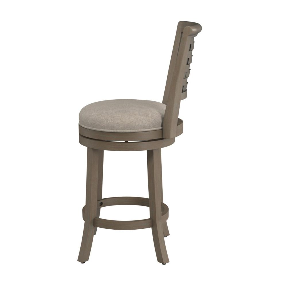 Seating | Thredson Wood Stool Kitchen & Dining Light Antique Gray wash