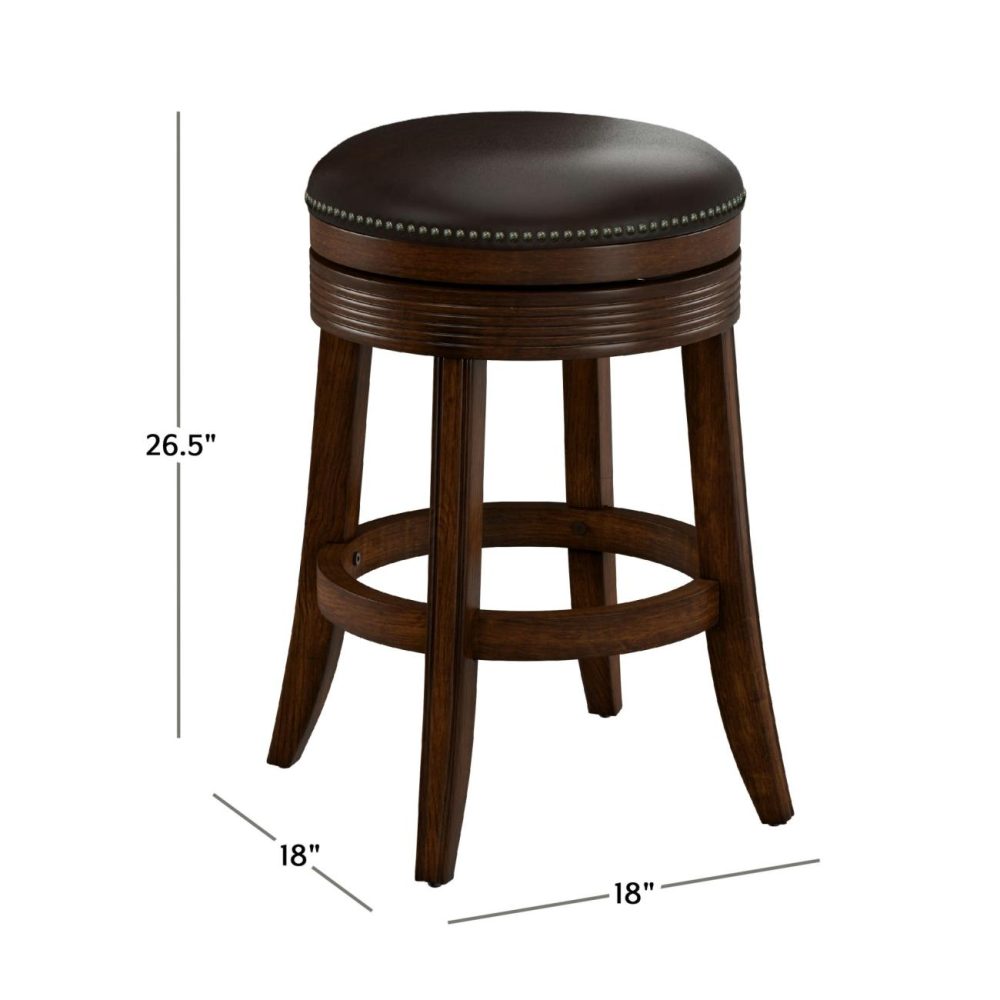 Seating | Tillman Wood Stool Kitchen & Dining Brown Cherry