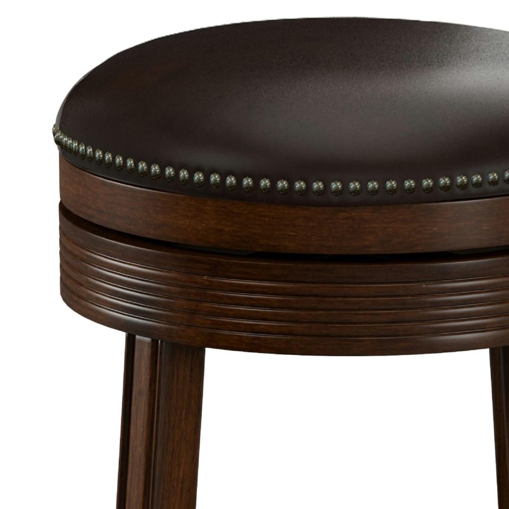 Seating | Tillman Wood Stool Kitchen & Dining Brown Cherry