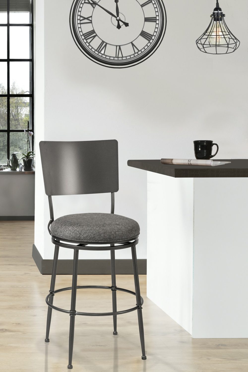 Seating | Towne Metal Stool Kitchen & Dining Charcoal