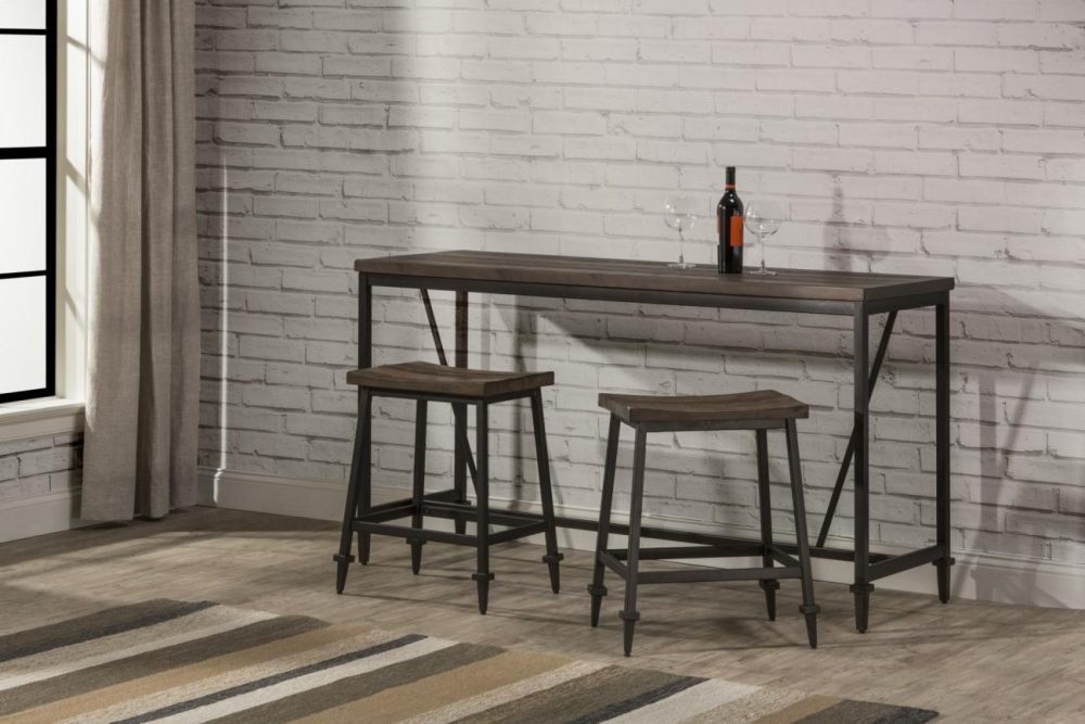 Seating | Trevino Metal Dining Set Kitchen & Dining Distressed Walnut