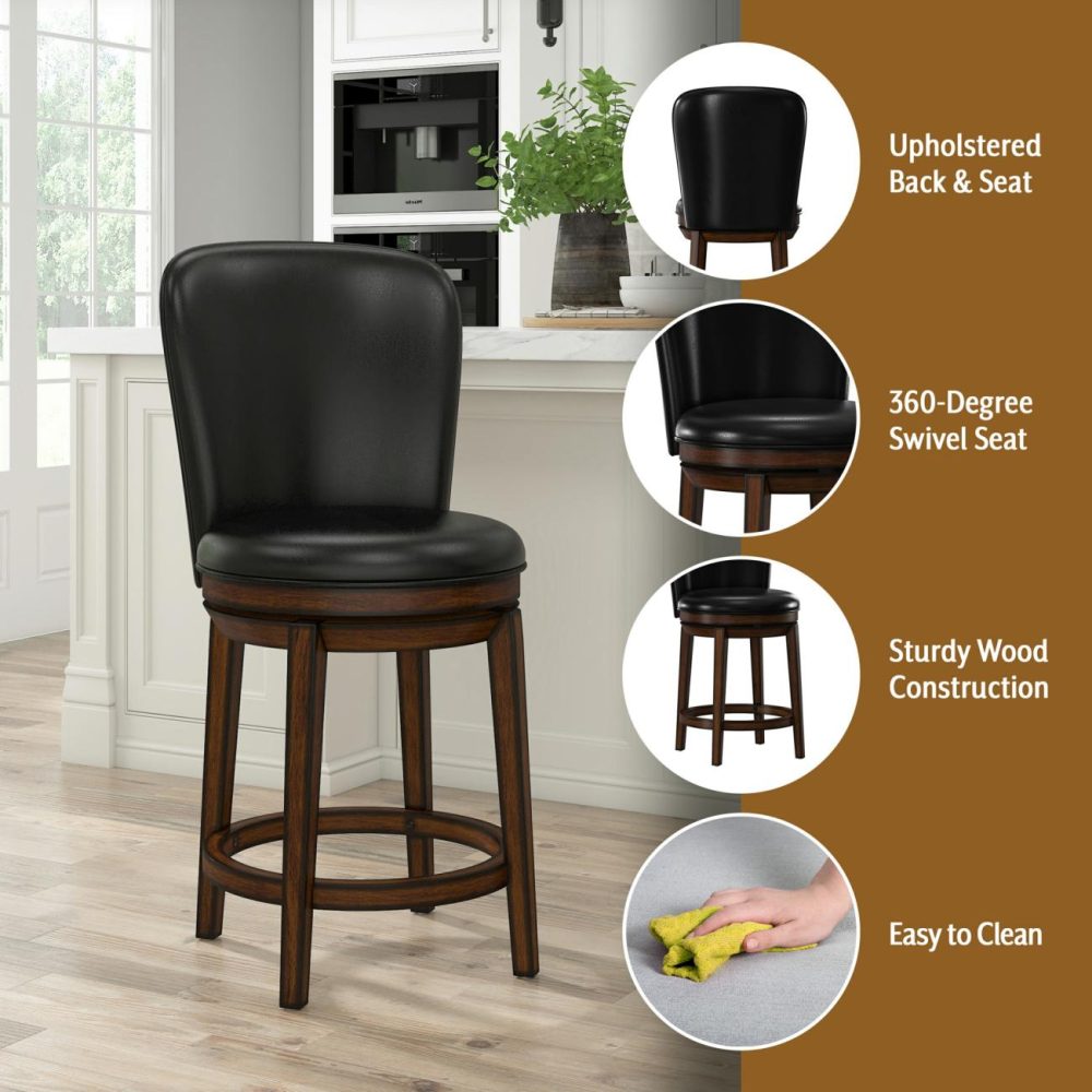 Seating | Victoria Wood Stool Kitchen & Dining Dark Chestnut