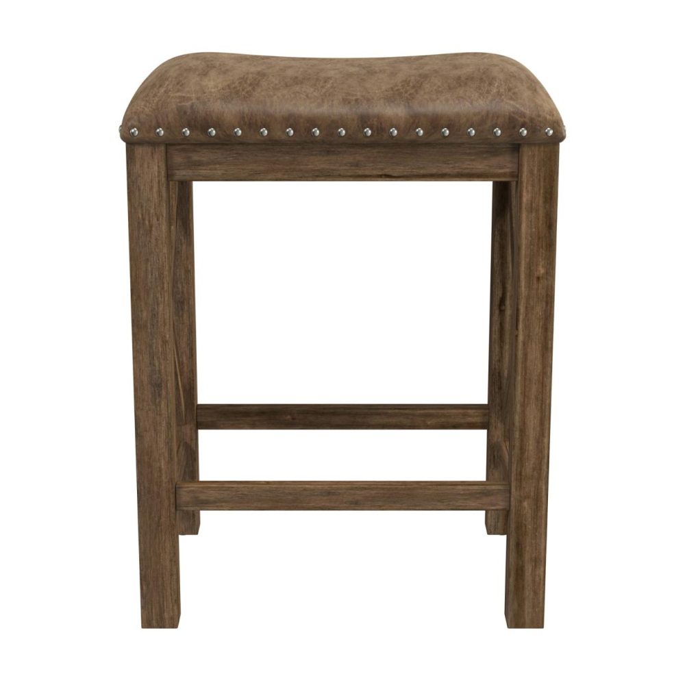 Seating | Willow Bend Wood Stool, Set Of 2 Kitchen & Dining Antique Walnut