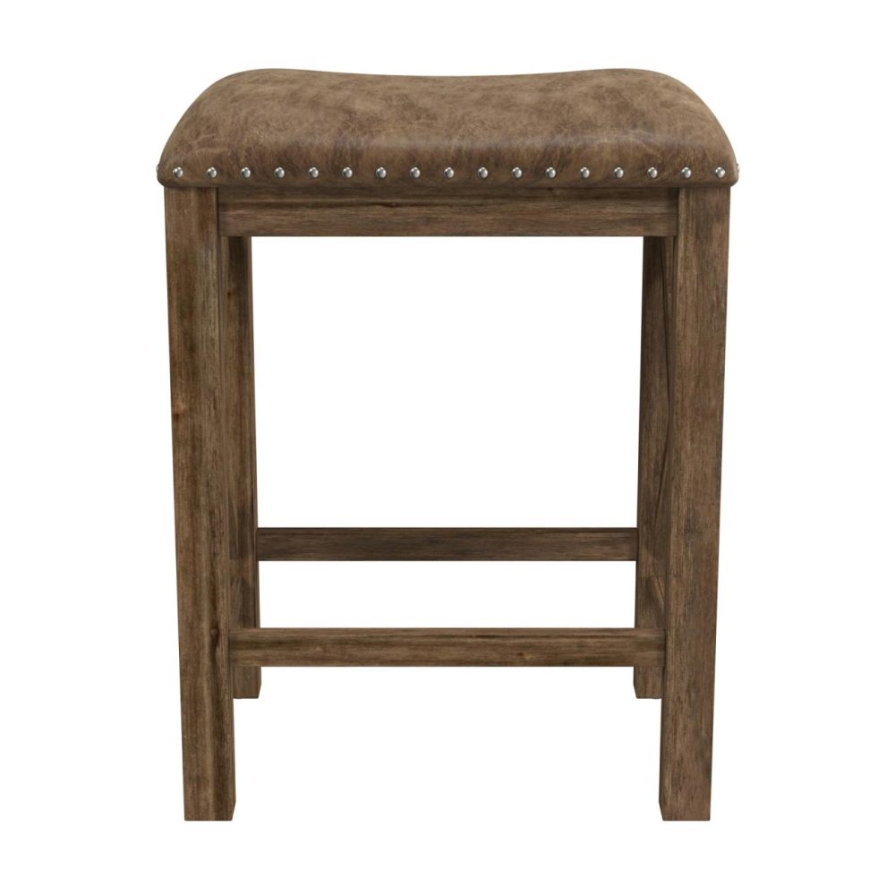 Seating | Willow Bend Wood Stool, Set Of 2 Kitchen & Dining Antique Walnut