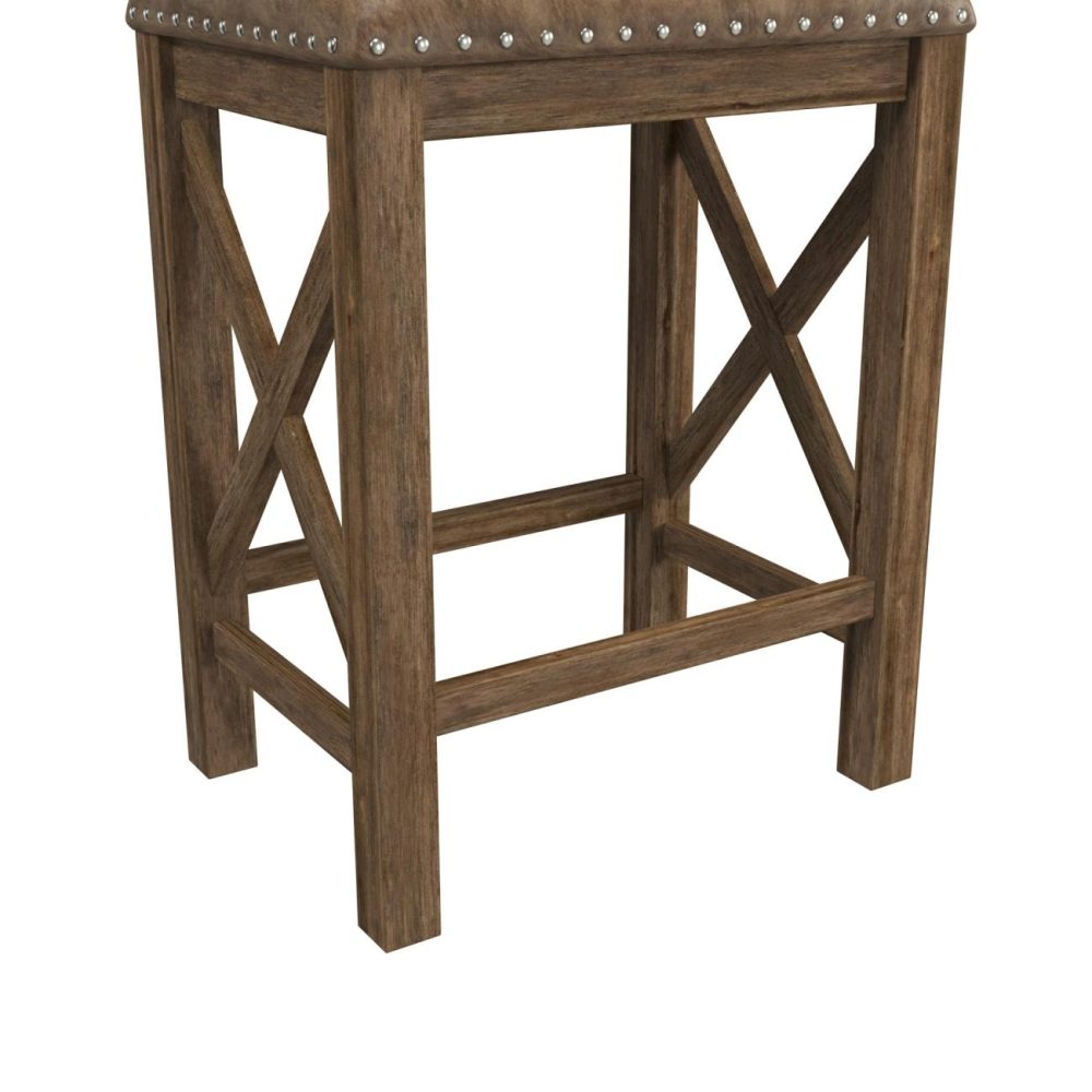 Seating | Willow Bend Wood Stool, Set Of 2 Kitchen & Dining Antique Walnut