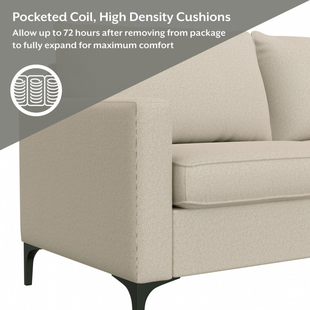 Sofas | Alamay Upholstered Sofa Seating Oatmeal