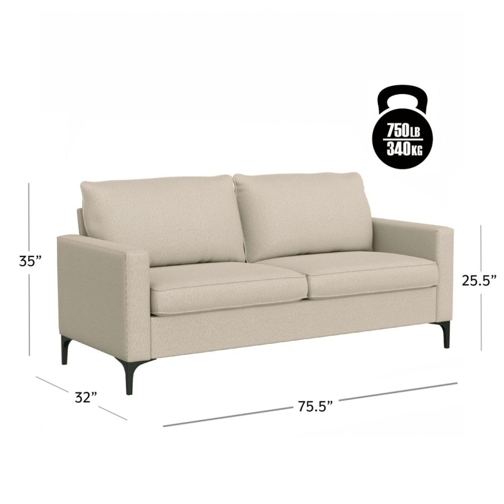 Sofas | Alamay Upholstered Sofa Seating Oatmeal