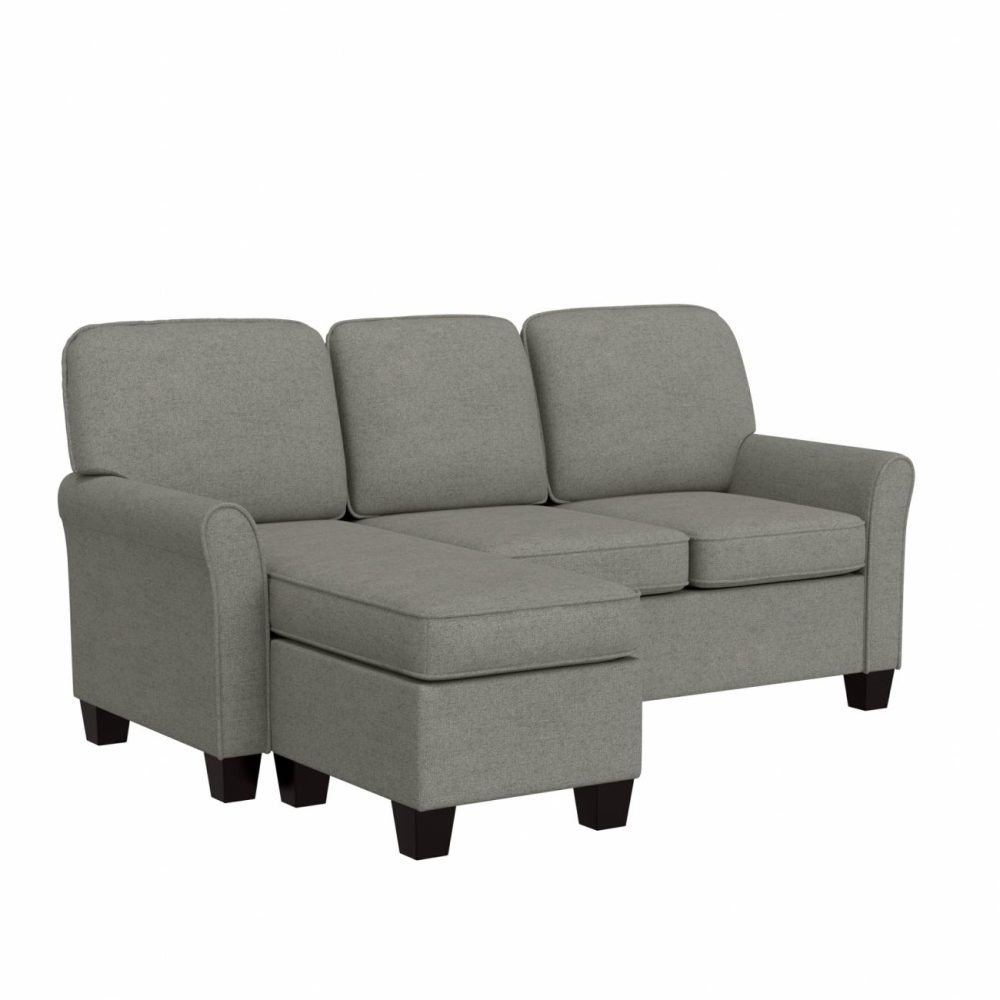 Sofas | Ancillae Upholstered Chaise Sectional Seating Gray