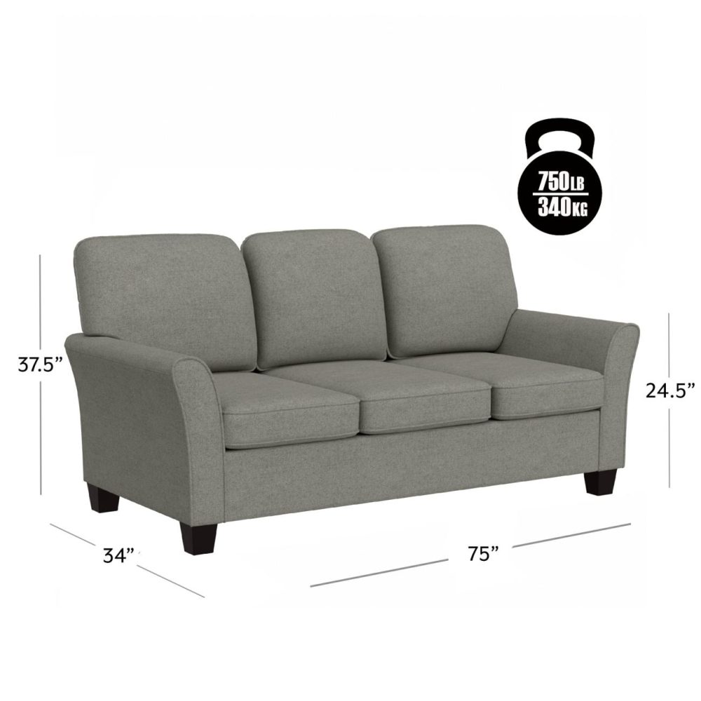 Sofas | Ancillae Upholstered Sofa Seating Gray