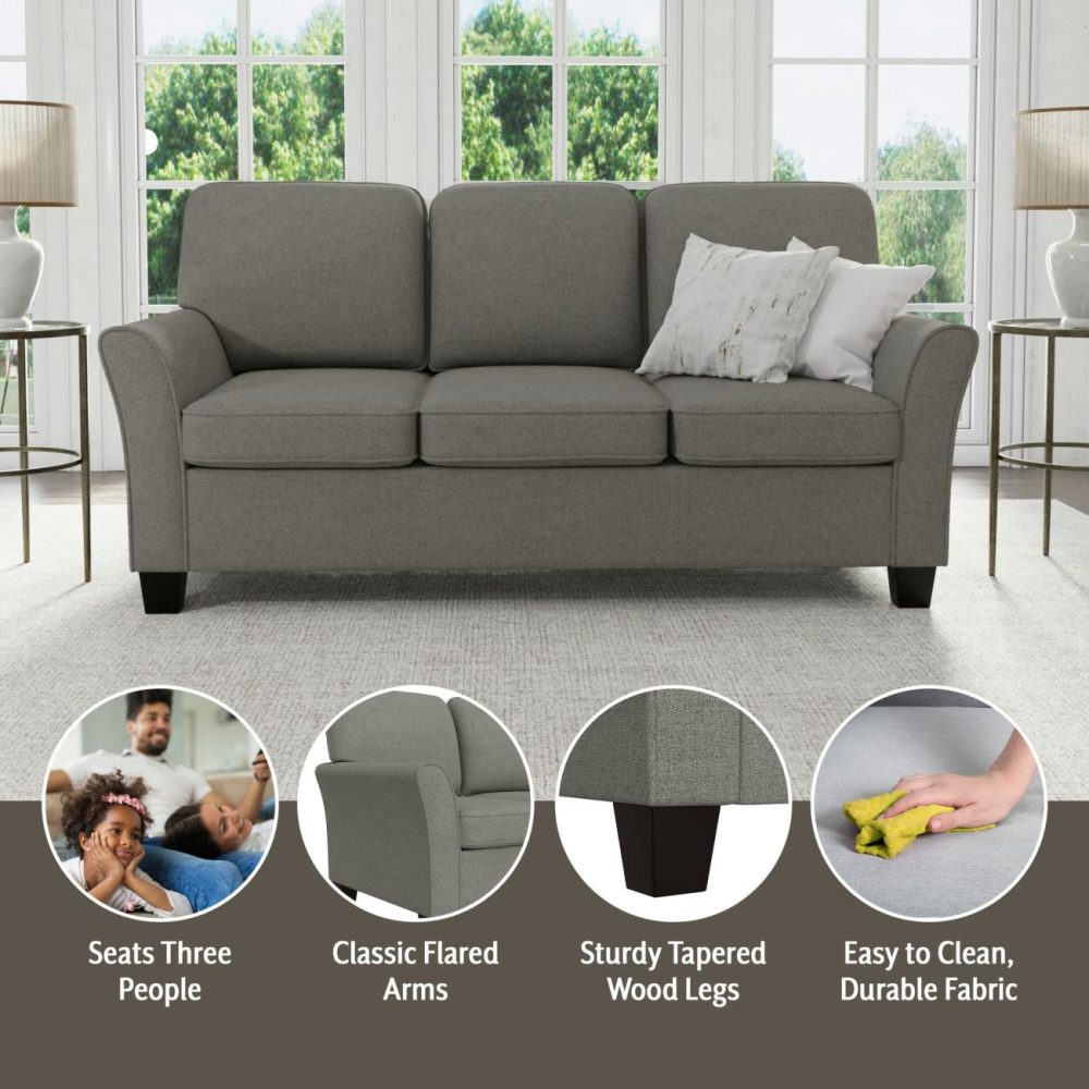 Sofas | Ancillae Upholstered Sofa Seating Gray