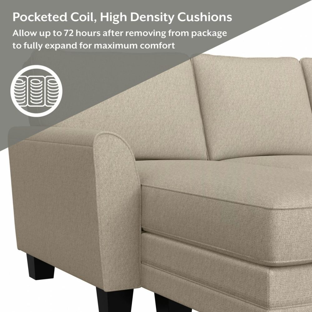 Sofas | Daniel Upholstered Chaise Sectional Seating Putty