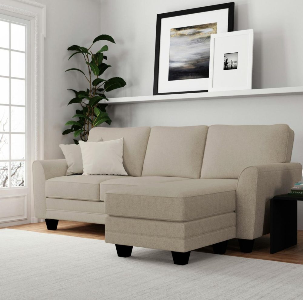 Sofas | Daniel Upholstered Chaise Sectional Seating Putty