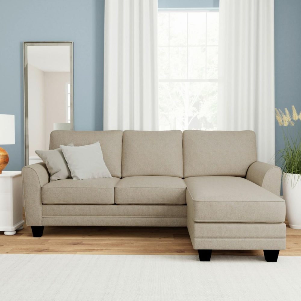 Sofas | Daniel Upholstered Chaise Sectional Seating Putty