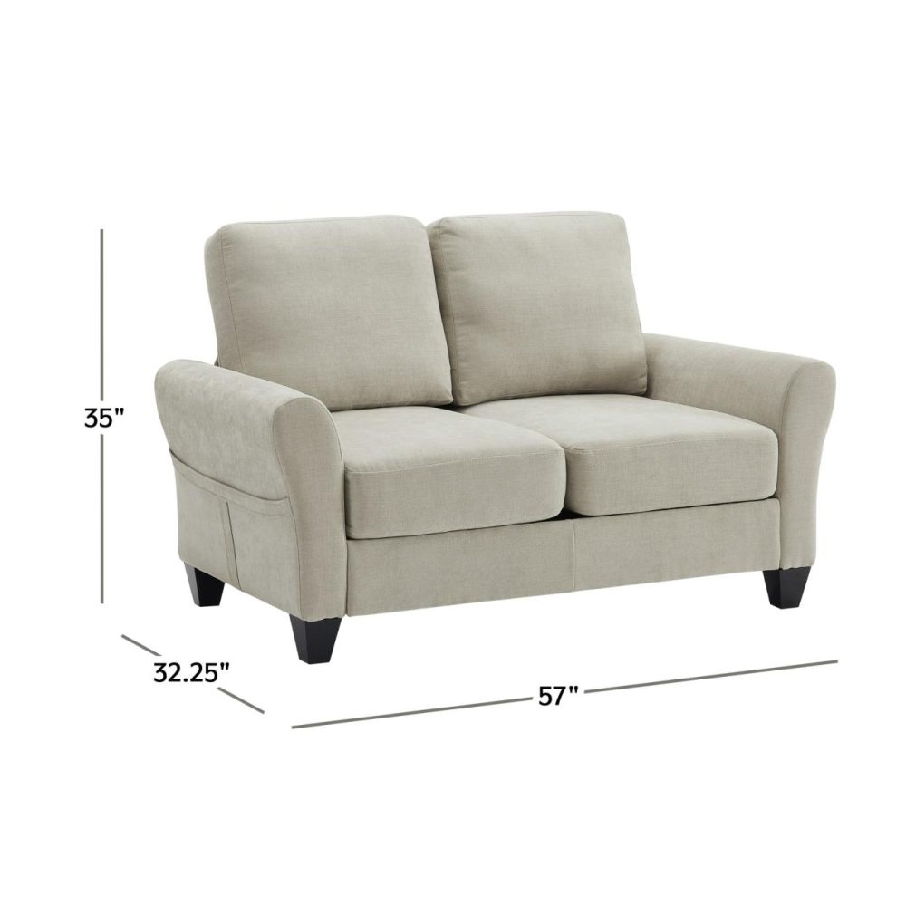 Sofas | Naperville Upholstered Loveseat Seating Cream