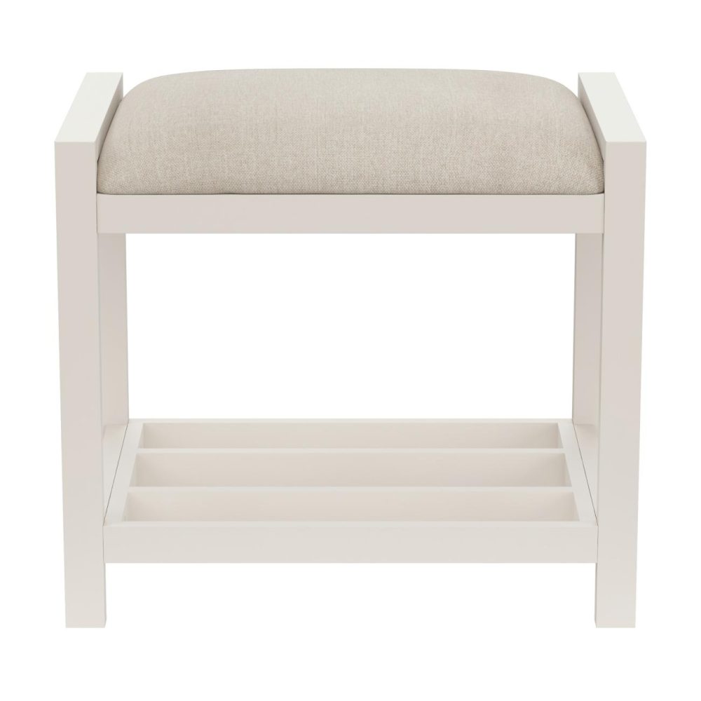 Stools | Amelia Wood Vanity Stool Seating Stools