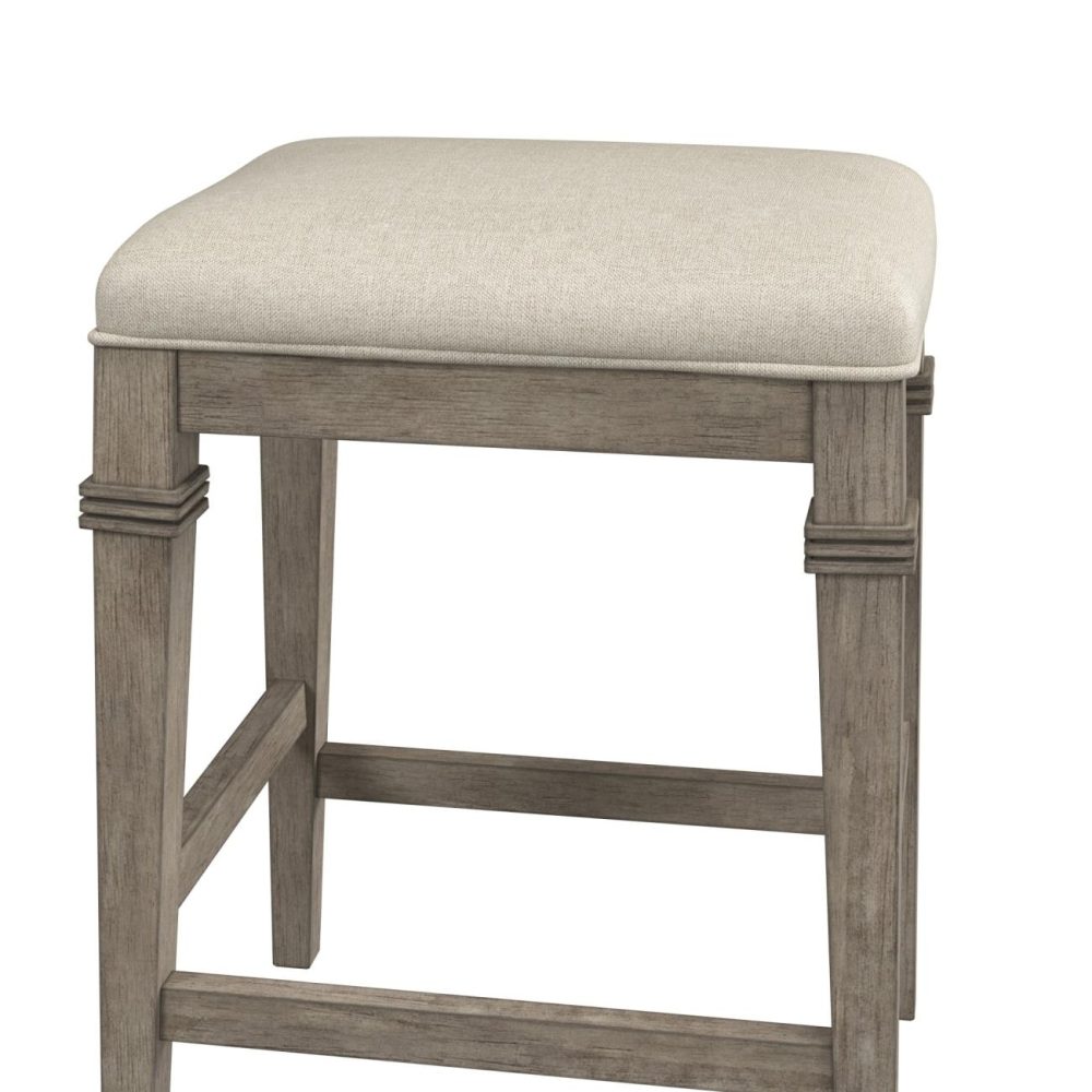 Stools | Arabella Wood Stool Kitchen & Dining Distressed Gray