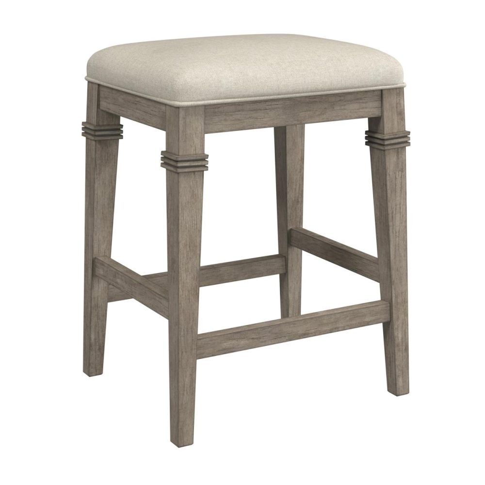 Stools | Arabella Wood Stool Kitchen & Dining Distressed Gray