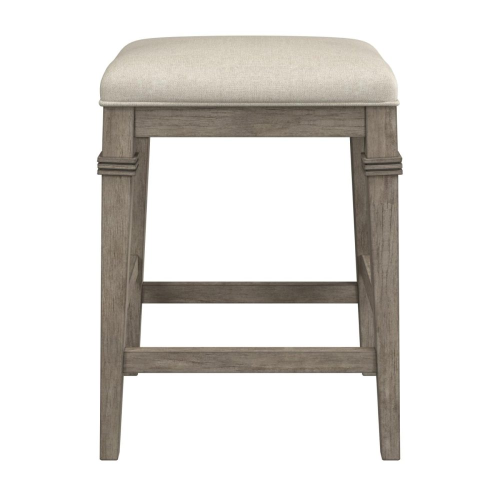 Stools | Arabella Wood Stool Kitchen & Dining Distressed Gray