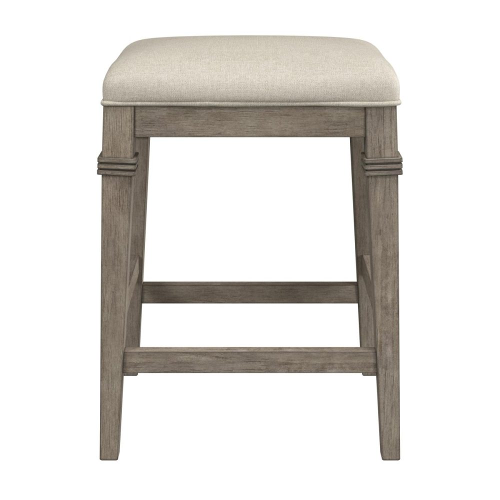 Stools | Arabella Wood Stool Kitchen & Dining Distressed Gray