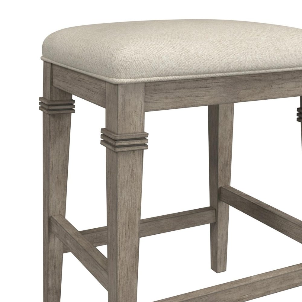 Stools | Arabella Wood Stool Kitchen & Dining Distressed Gray