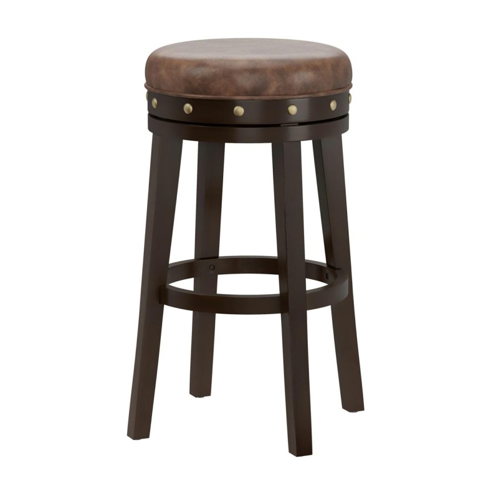 Stools | Benard Wood Stool Kitchen & Dining Deep Smoke Brown