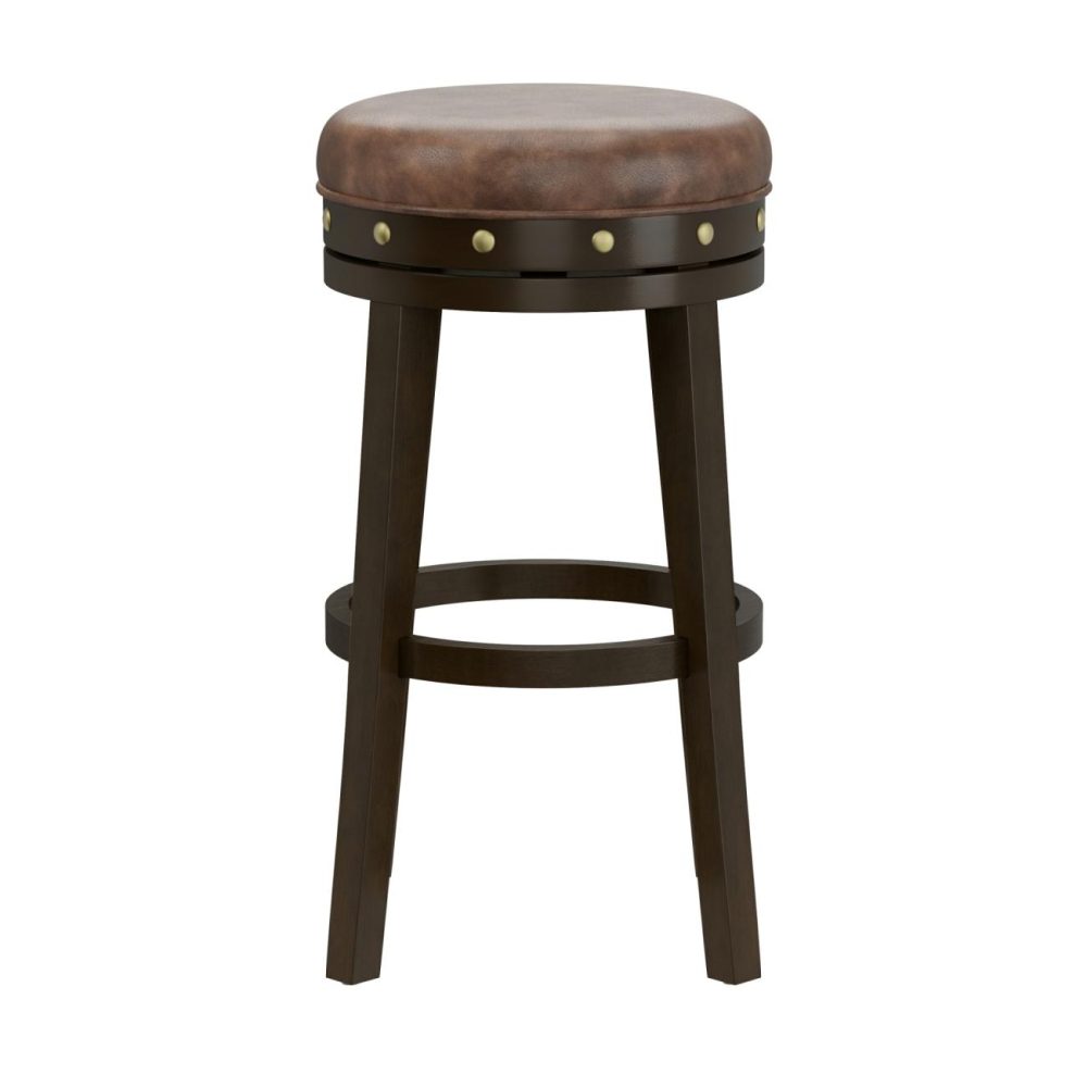 Stools | Benard Wood Stool Kitchen & Dining Deep Smoke Brown