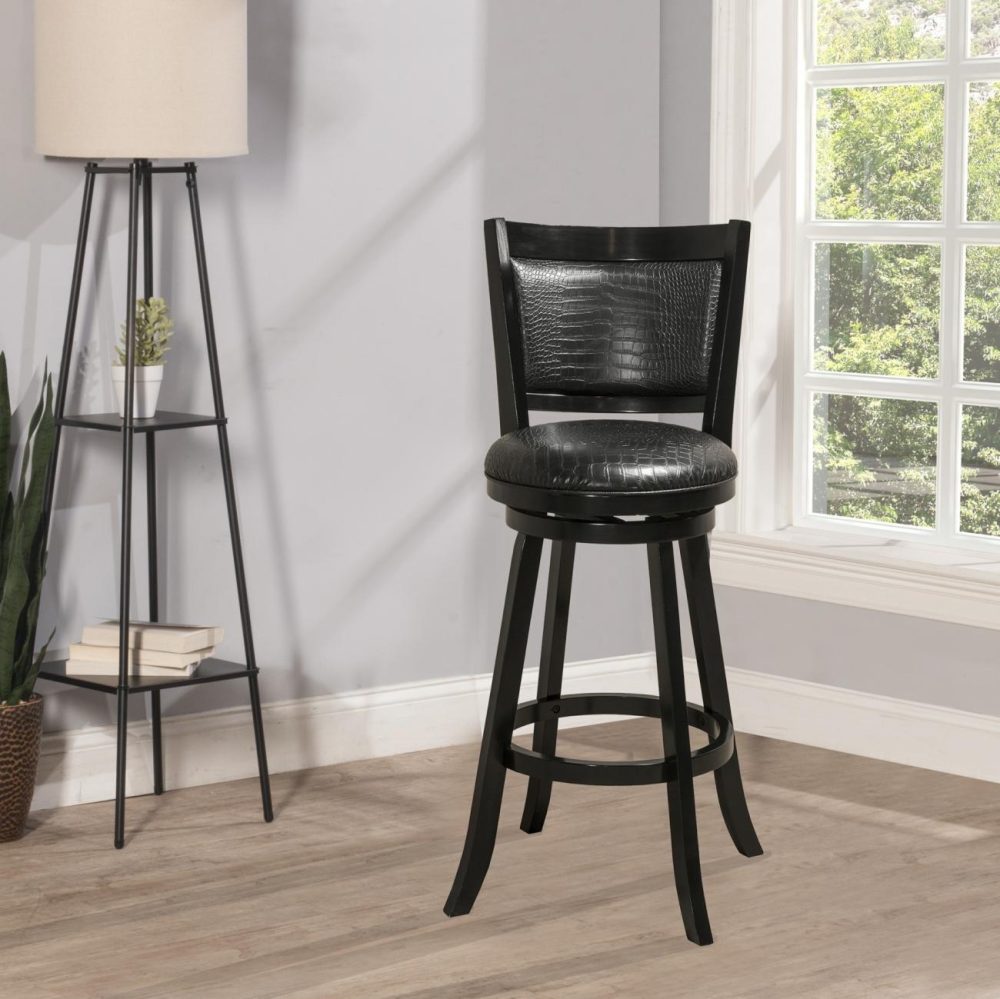 Stools | Brannon Wood Stool Kitchen & Dining Black