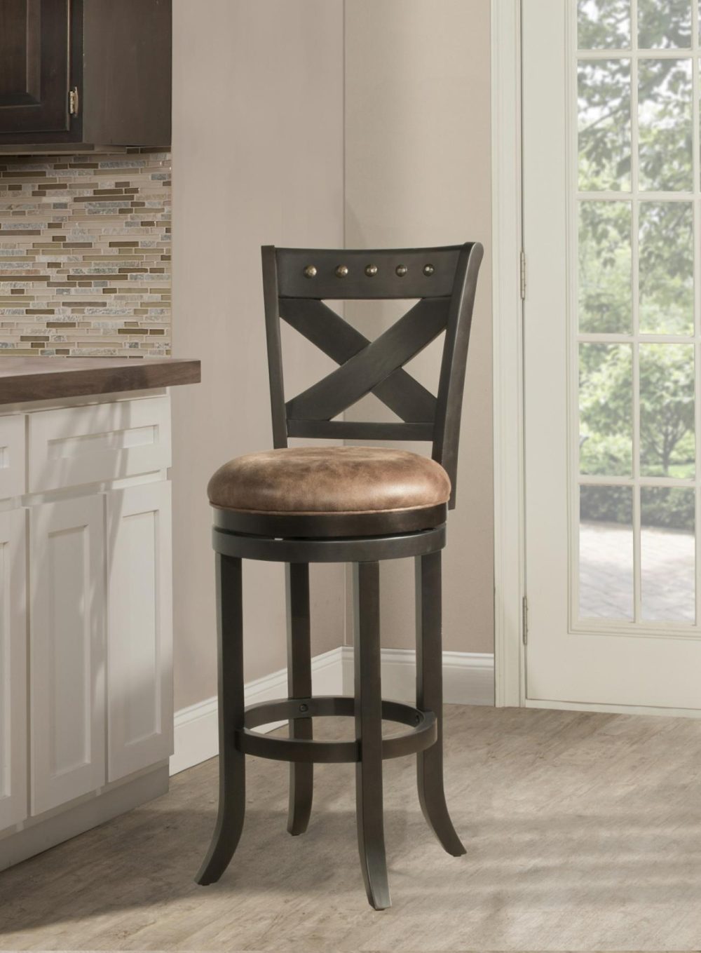 Stools | Brantley Wood Stool Kitchen & Dining Deep Bronze