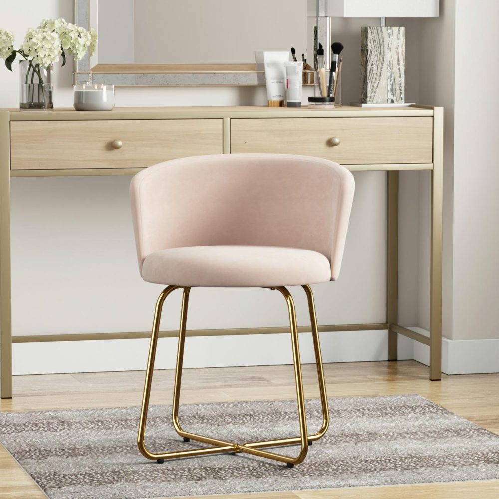 Stools | Callista Metal Vanity Stool Seating Gold