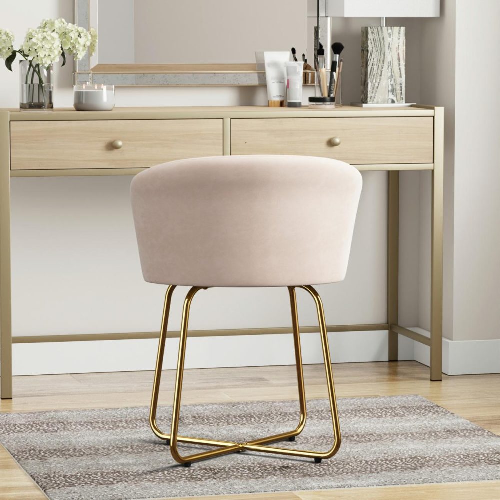 Stools | Callista Metal Vanity Stool Seating Gold