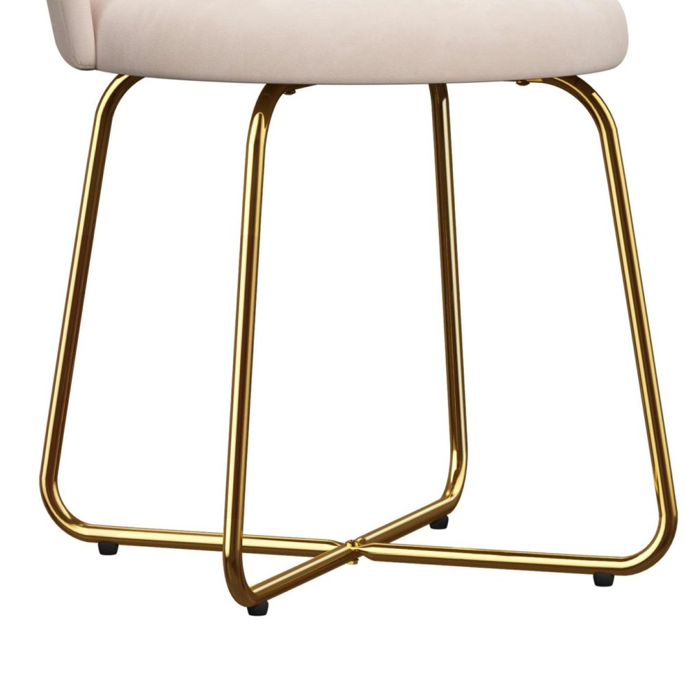 Stools | Callista Metal Vanity Stool Seating Gold